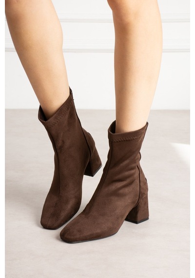 Dabab Shoes Lara Kadın Acı Kahve Süet Streç Küt Burun Fermuarlı 6 Cm Kalın Topuklu Bot Bootie Kahverengi Dabab Shoes Lara Kadın Acı Kahve Süet Streç Küt Burun Fermuarlı 6 Cm Kalın Topuklu Bot Bootie Kahverengi