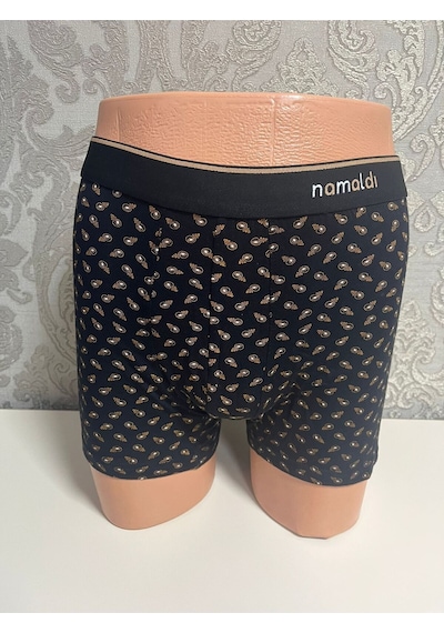 Erkek Boxer Modal Siyah Sarı