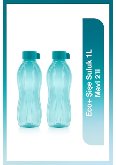 Eco Şişe 2'li Suluk Ve Matara Mavi 1lt Mavi