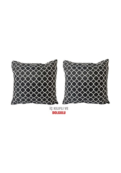 Kırlent Yastık Dolgulu Vip Yastık 2 Adet-43X43 Cm(Karaçatı) (525115515)