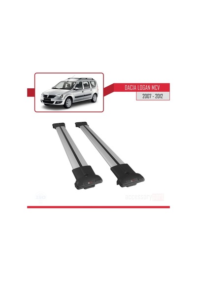 Dacia Logan Mcv 2007-2012 Arası Fly Model Ara Atkı Tavan Barı Gri