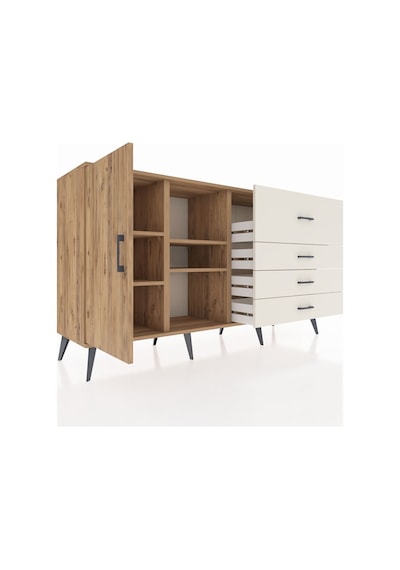 Kronos Konsol 4 Raflı 4 Çekmeceli Tek Kapaklı 176x59x99 Çam-çam/ Çam-çam/aytaşı Kronos Konsol 4 Raflı 4 Çekmeceli Tek Kapaklı 176x59x99 Çam-çam/ Çam-çam/aytaşı