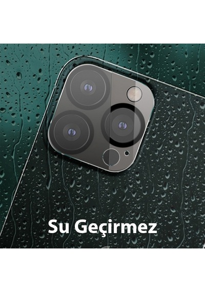 Ally Apple Uyumlu iPhone 13 Pro Max 3D Full Tempered Glas Cam Kamera Koruyucu