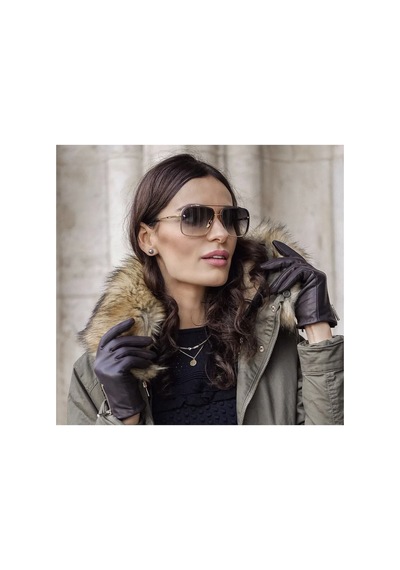 Deep Unisex Vintage & Retro Güneş Gözlüğü Bej - Pembe