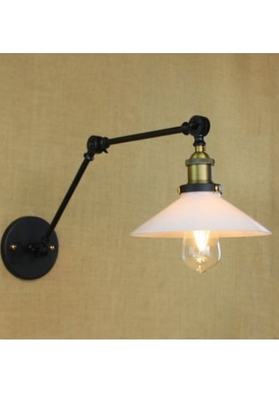 Riolight Retro Hareketli Metal Başlık Aplik Şapka Çapı 23cm Siyah