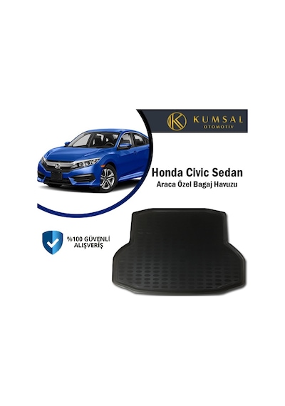 Goldtuning Gold Honda Civic Sedan 3D Bagaj Havuzu 2016-2020