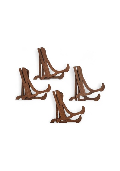 Ayrex Tabak Ve Süs Levhaları Gerçek Ahşap 4'lü Teşhir Ayağı 10 Cm X 10 Cm Stand Diğer