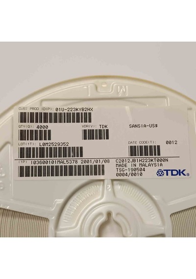 C2012jb1h223kt000n 22nf 50v 805 Tdk Smd Seramik Kondansatör 250 Adet
