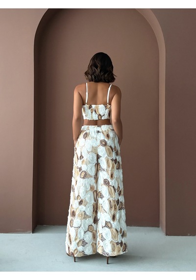 Verymoda Desenli Büstiyer Yazlık Ve Trend Parça F1976 Kahve