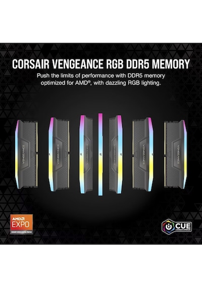 Corsaır Vengeance Rgb Ddr5 32gb 2x16gb 6400mhz Ddr5 Ram Cmh32gx5m2b6400z36