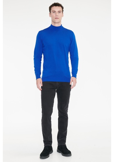 Ac&Co / Altınyıldız Classics Erkek Saks Tüylenme Yapmayan Anti-pilling Standart Fit Yarım Balıkçı Yaka Triko Kazak Ac&Co / Altınyıldız Classics Erkek Saks Tüylenme Yapmayan Anti-pilling Standart Fit Yarım Balıkçı Yaka Triko Kazak