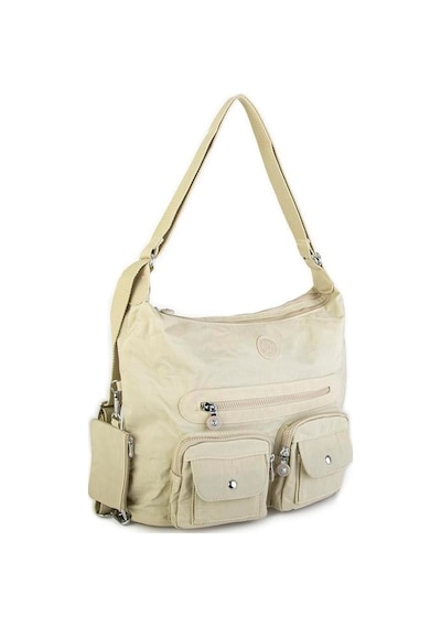 Nas Bag Unisex Zararlı Kimyasal İçermeyen Su İtici Özelliğe Sahip Omuz Ve Sırt Çantası Dönüştürülebilir Tasarım Bej