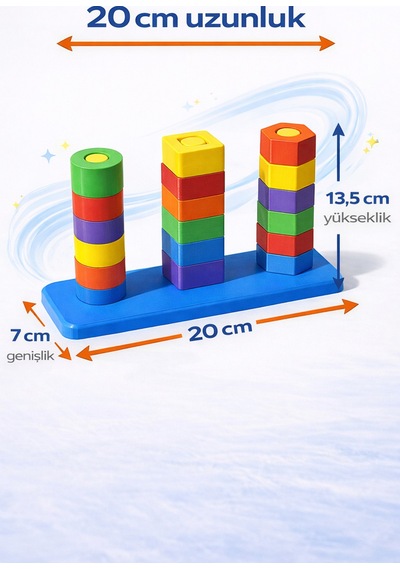 Montessori Tarzı Eğitici Oyuncak 1+ Yaş Renk Ve Şekil Eşleştirme Oyunu Zeka Ve Motor Gelişim Seti 66967385