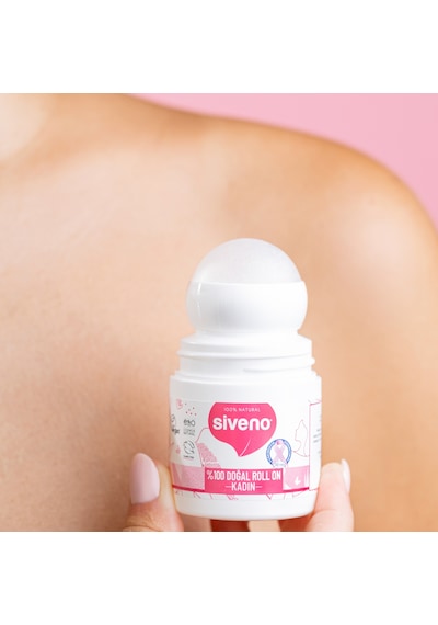 Siveno %100 Doğal Roll On Kadın Deodorant Ter Kokusu Önleyici Bitkisel Leke Bırakmayan Vegan 50 ML