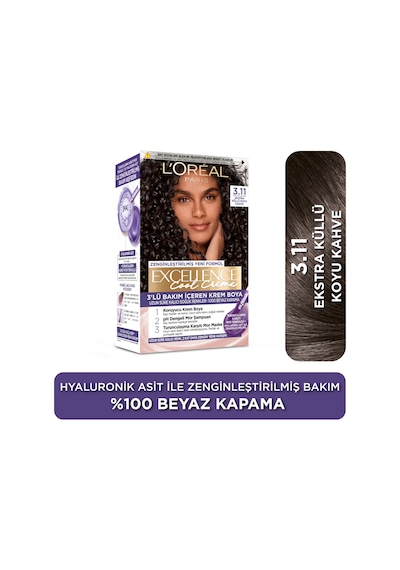 L Oréal Paris Excellence Cool Creme 3.11 Ekstra Küllü Koyu Kahve Saç Boyası