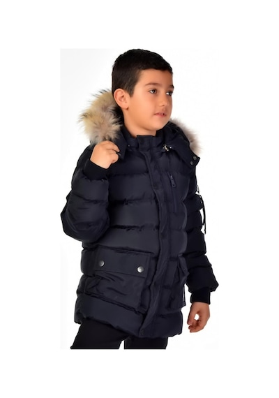 Benitto Kids Erkek Çocuk Natürel Kürklü Mont 51254-lacivert Lacivert