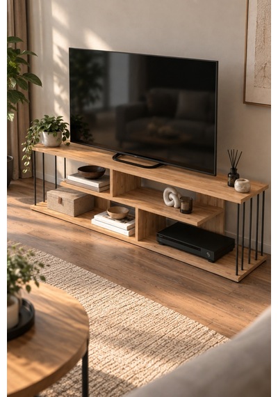 Sulorahome Ceviz Desenli 140 Cm Tv Ünitesi Ve Raf Sistemli Televizyon Sehpası Açık Ceviz Sulorahome Ceviz Desenli 140 Cm Tv Ünitesi Ve Raf Sistemli Televizyon Sehpası Açık Ceviz
