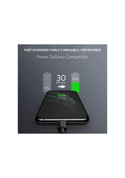 Horizontal 20w Type C To Lightning İphone İpad Hızlı Şarj Ve Data Kablosu Space Gray Brt 3 Metre