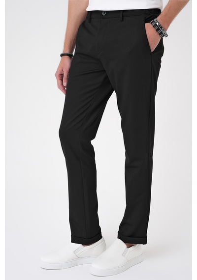 Efor Comfort Fit Beli Lastikli Siyah Jogger Pantolon P 1183 Siyah