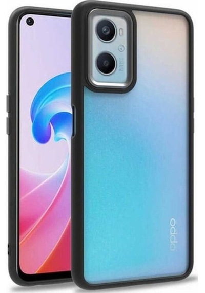 Oppo A76 Kılıf Zore Flora Kapak Siyah