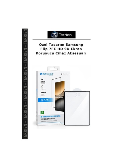 Özel Tasarım Samsung  Uyumlu Flip 7fe Hd 9d Ekran Koruyucu Cihaz Aksesuarı