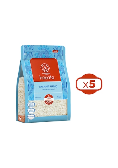 Hasata Basmati Pirinç 1 Kg X 5 Adet