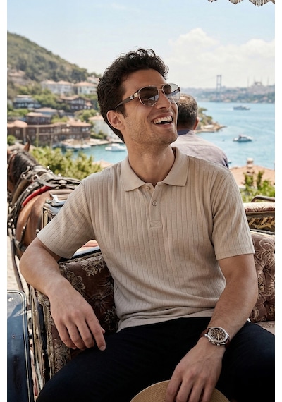 Buratti Erkek Polo T Shirt 5904051 Taş