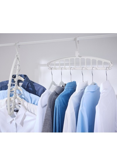 Elbise Askısı, Çok Fonksiyonlu, 2 Adet Beyaz