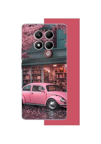 Redmi Note 14 Pro 4g Uyumlu Pembe Vos Vos Baskılı Silikon Kılıf Renkli