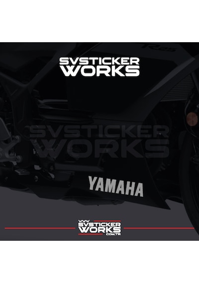 Yamaha Sticker 2 Adet Evrensel Tüm Zeminlere Ve Modellere Uyumlu Gri