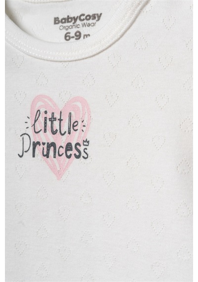 Babycosy Organic Wear %100 Organik Pamuk,2'li Kruvaze Kısa Kollu Bebek Tulum Little Princess Yazlık Kız Bebek Tulum Ekru Babycosy Organic Wear %100 Organik Pamuk,2'li Kruvaze Kısa Kollu Bebek Tulum Little Princess Yazlık Kız Bebek Tulum Ekru