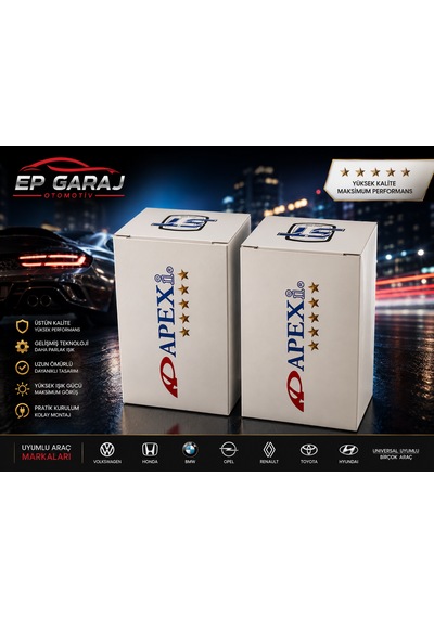Apexi H3 Mini Led Xenon Far Ampul Seti 52w 8000 Lümen