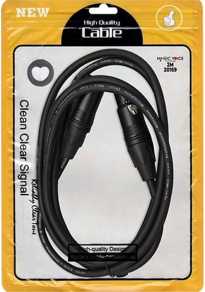 Magicvoice Ld381 2 Metre Canon Xlr Dişi - Canon Xlr Erkek Stereo Plastik Jak Mikrofon Ses Kablosu