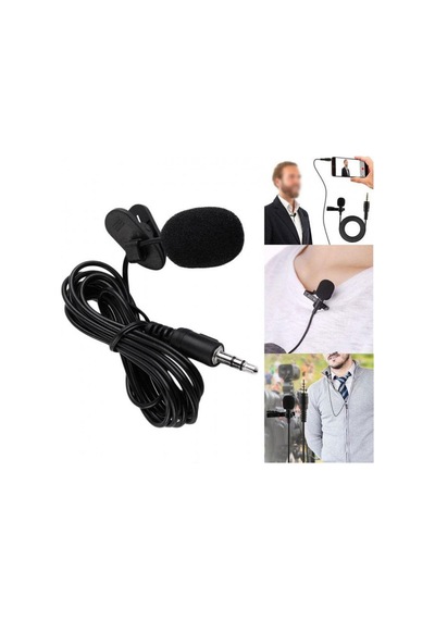 Yaka Mikrofonu 3.5mm Stereo Yaka Mikrofonu 3m Kablolu Mikrofon