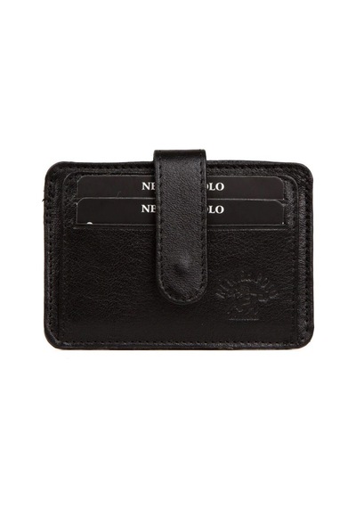 Newish Polo Erkek Hakiki Deri Cüzdan Ve Kartlık - New083 Siyah
