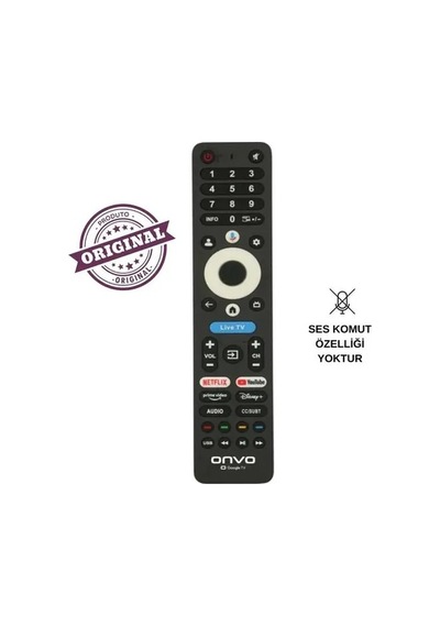 Onvo Google Tv Ses Komutsuz Led Tv Kumanda