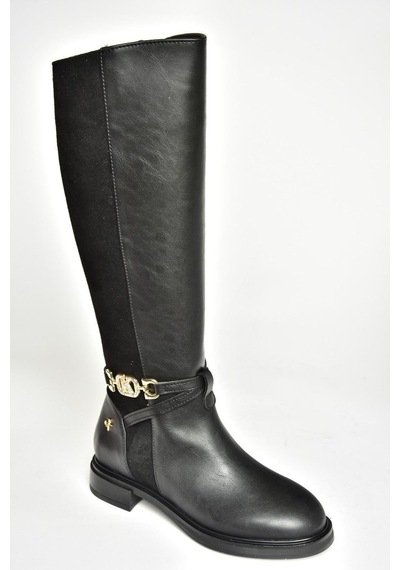 Fox Shoes T973000909 Siyah Alçak Tabanlı Kadın Çizme Siyah