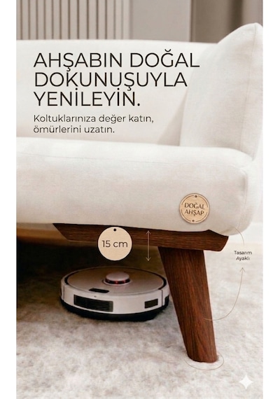 1. Sınıf Gürgen Ağacı Koyu Ceviz Mobilya Kanepe Koltuk Tv Ünitesi Mobilya Ayakları 12 Li Set Köşe Ayak Ve Destek Ayağı 15 Cm Robot Süpürge Uyumlu