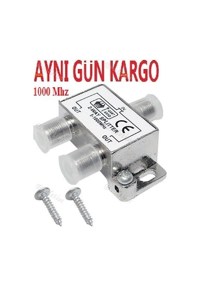2'li Uydu Splitter Kablo Tv Rg6 4818A Çoklayıcı Dağıtıcı Anten Çanak