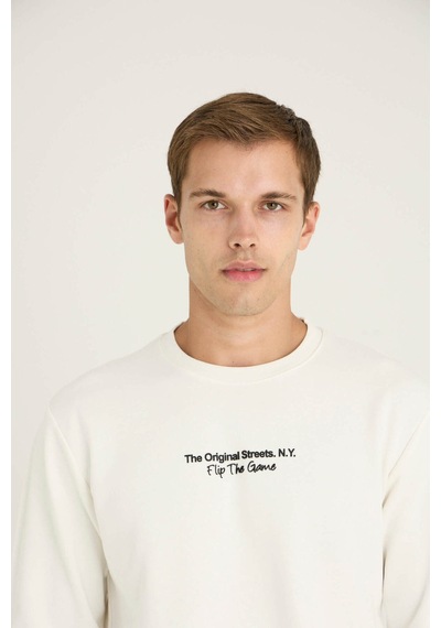 Kly Erkek O.yaka Eşofman Takım Modern Tasarım 7216 Ekru/2xl