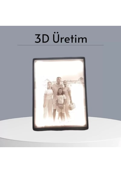 Lithophane Led Işıklı Kişiye Özel Fotoğraf Çerçevesi Sevgililer Günü Hediyesi