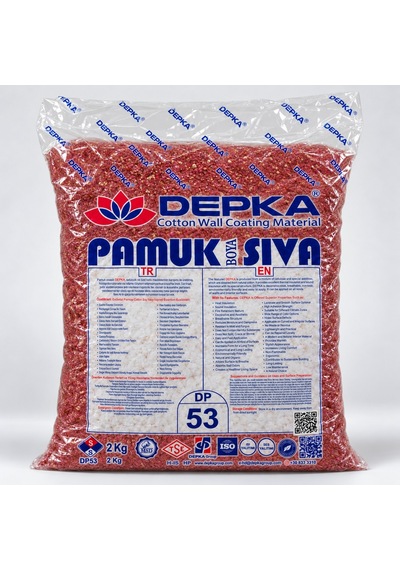 Depka Pamuk Sıva Dp53 2 Kg 7-8 M² İpek Sıva Alternatifi Isı Ve Ses Yalıtımlı Dekoratif Sıva