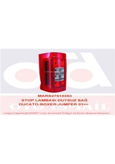 Mars 510353 Arka Sağ Stop Lambası Fıat Ducato 01 Peugeot Boxer 01 Cıtroen Jumper 01 1328427080-6351.av