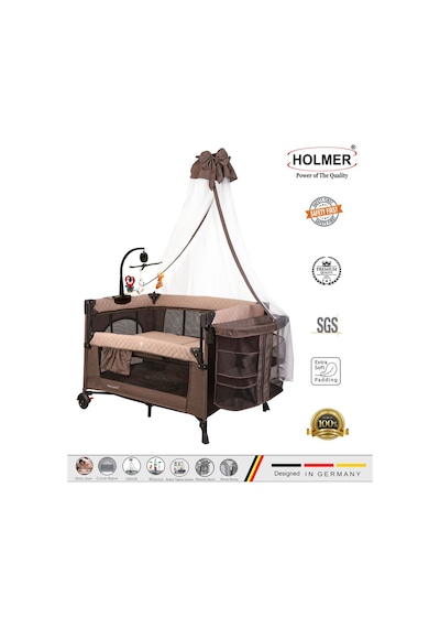 Holmer Coolstyle Premium Cibinlikli Dönenceli Anne Yanı Oyun Parkı Beşik 70x110 CM