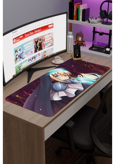 Fire Force Anime V2 - 90x40 Xxl Gaming Kauçuk Kaymaz Taban Mouse Pad Fare Altlığı