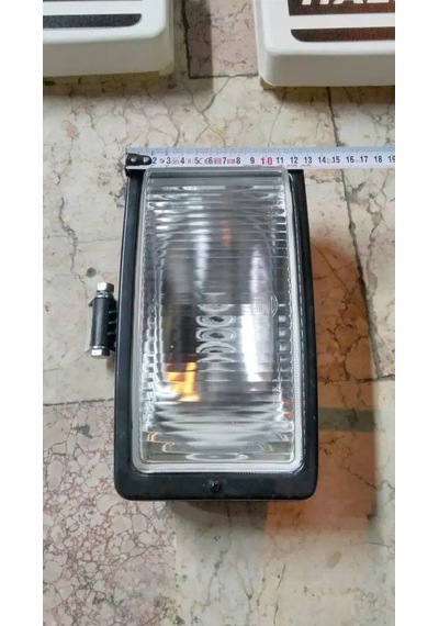 Sis Lambası Düz Çizgili Beyaz Cam Halogen Kapaklı Sis Farı Ø 242x133