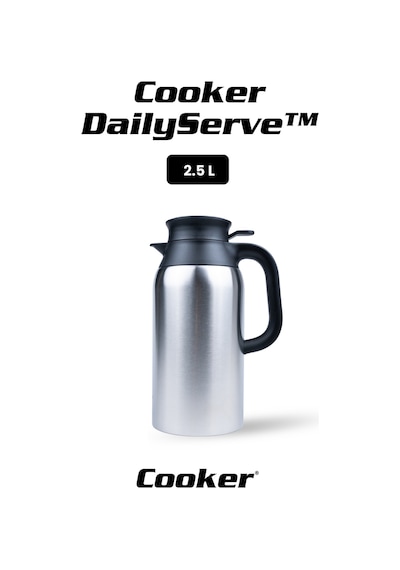 Cooker Dailyserve 2.5 Litre Paslanmaz Çelik Termos Ckr2123 Gümüş