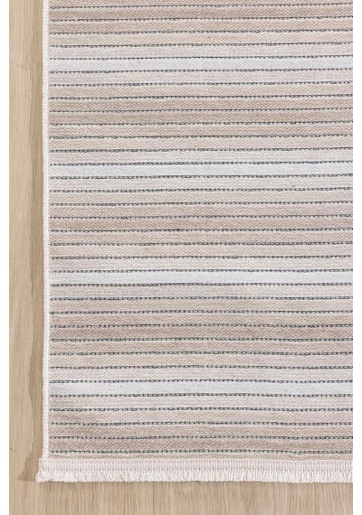 Stripe Krem Kilim Kaymaz Taban Salon Oturma Odası Antre Halısı 33014a, 120 X 180 Çok Renkli