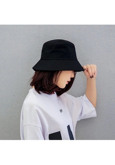Eleven Markets Düz Siyah Kova Şapka Balıkçı Şapka Bucket Hat (546090007)
