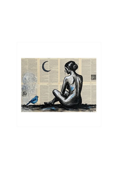 Gazete Okuyan Kadın Art Mdf Tablo